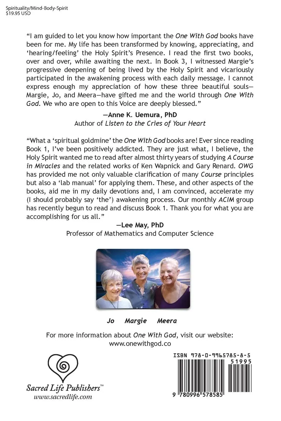 Rückseite: 9780996578585 | One With God | Awakening Through the Voice of the Holy Spirit - Book 4