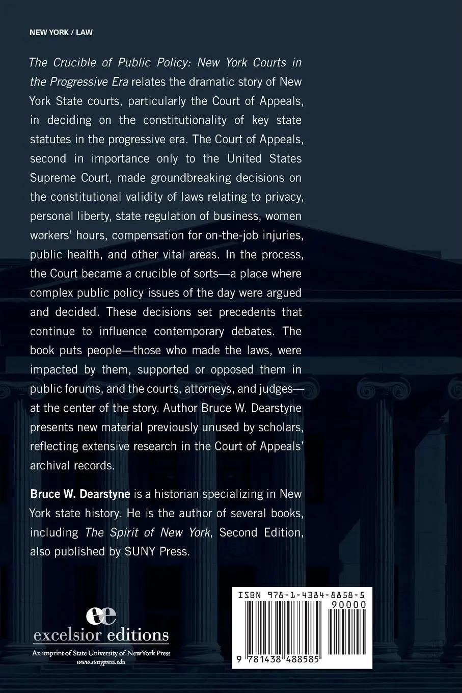 Rückseite: 9781438488585 | The Crucible of Public Policy | New York Courts in the Progressive Era