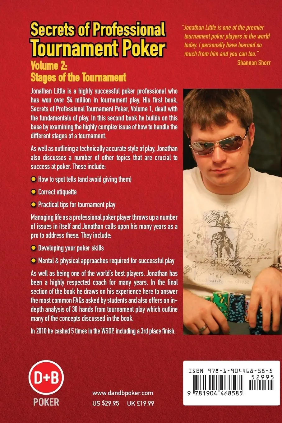 Rückseite: 9781904468585 | Secrets of Professional Tournament Poker | V. 2 | Jonathan Little