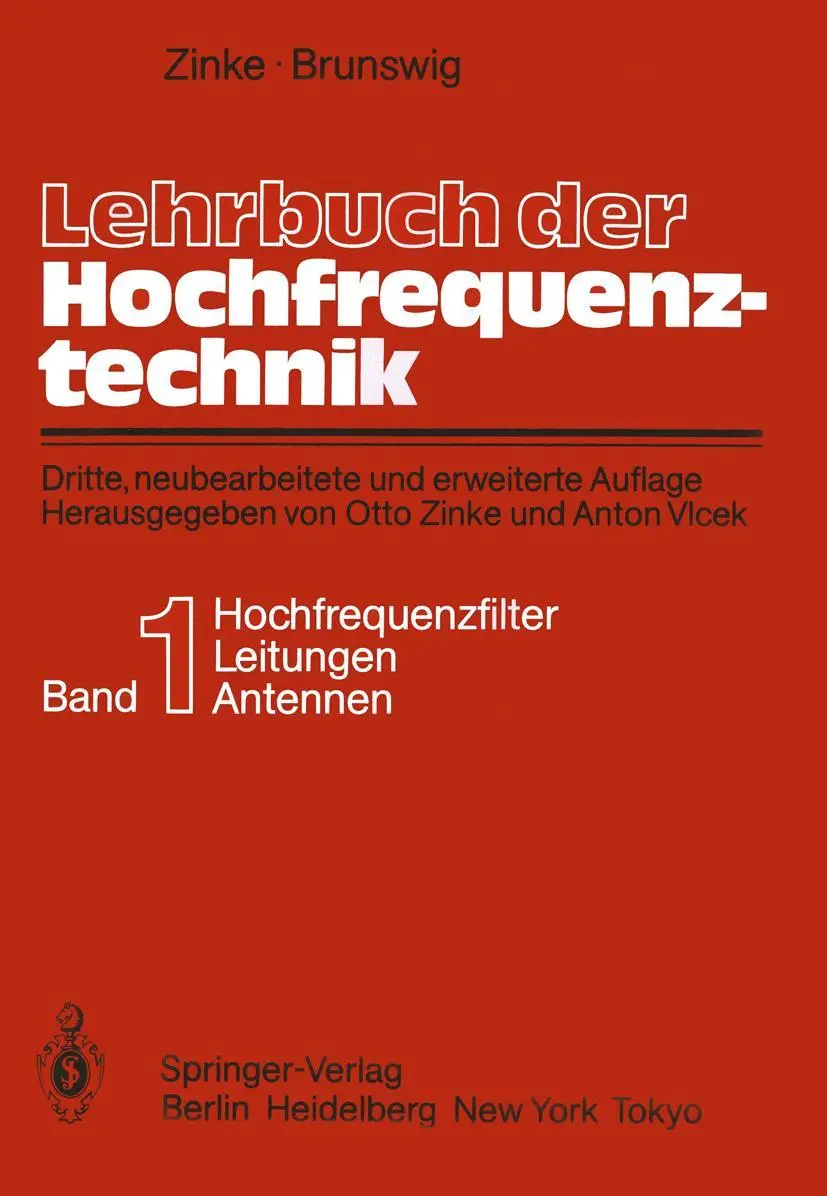 Cover: 9783540158585 | Lehrbuch der Hochfrequenztechnik | Heinrich Brunswig (u. a.) | Buch