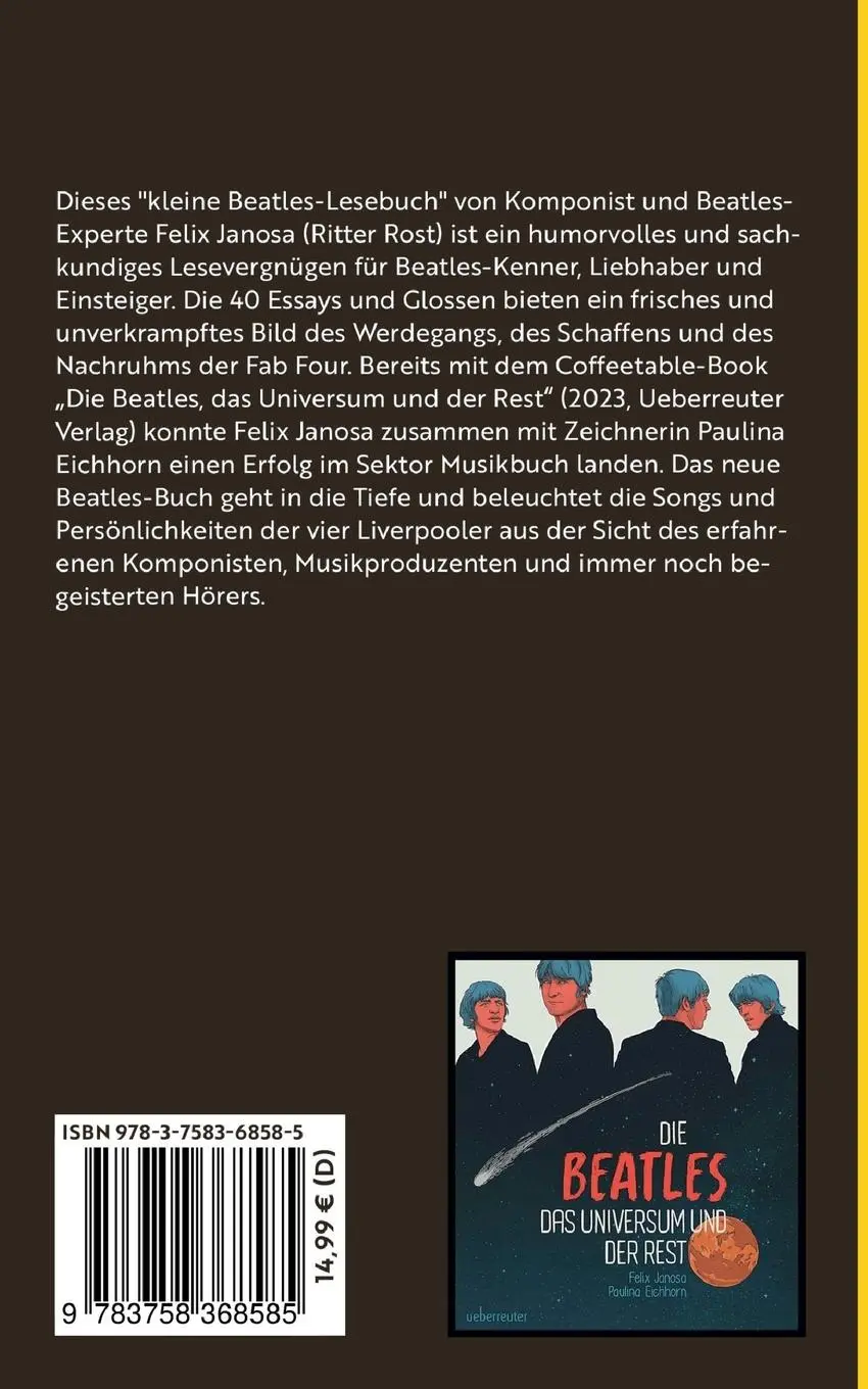 Rückseite: 9783758368585 | Across the Beatles Universe | Mein kleines Beatles-Lesebuch | Janosa