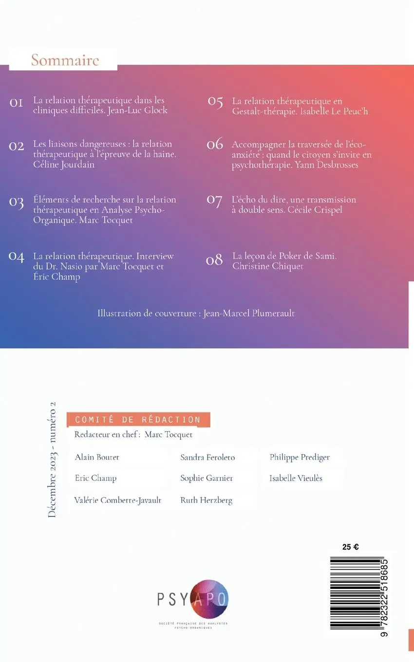 Rückseite: 9782322518685 | APO. La revue de l'Analyse Psycho-Organique. N°2. | chef | Taschenbuch