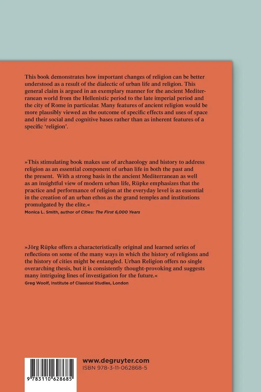 Rückseite: 9783110628685 | Urban Religion | Jörg Rüpke | Taschenbuch | X | Englisch | 2020
