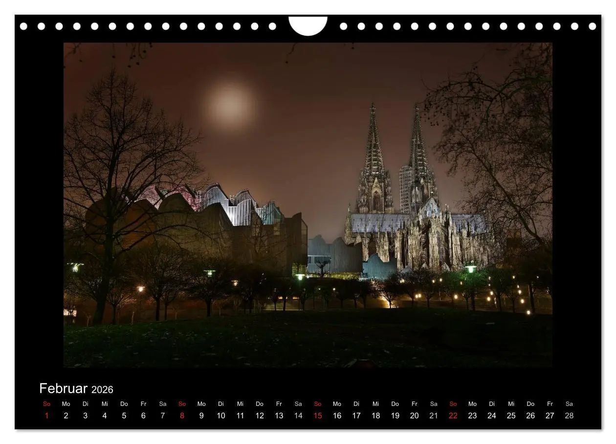 Bild: 9783516178685 | Köln - Nachts 2026 (Wandkalender 2026 DIN A4 quer), CALVENDO...
