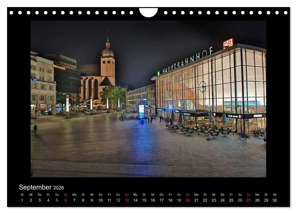 Bild: 9783516178685 | Köln - Nachts 2026 (Wandkalender 2026 DIN A4 quer), CALVENDO...
