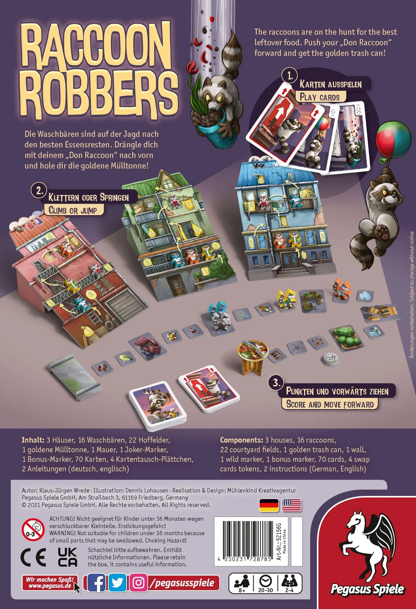 Bild: 4250231728785 | Raccoon Robbers | Klaus-Jürgen Wrede | Spiel | Brettspiel | 52156G