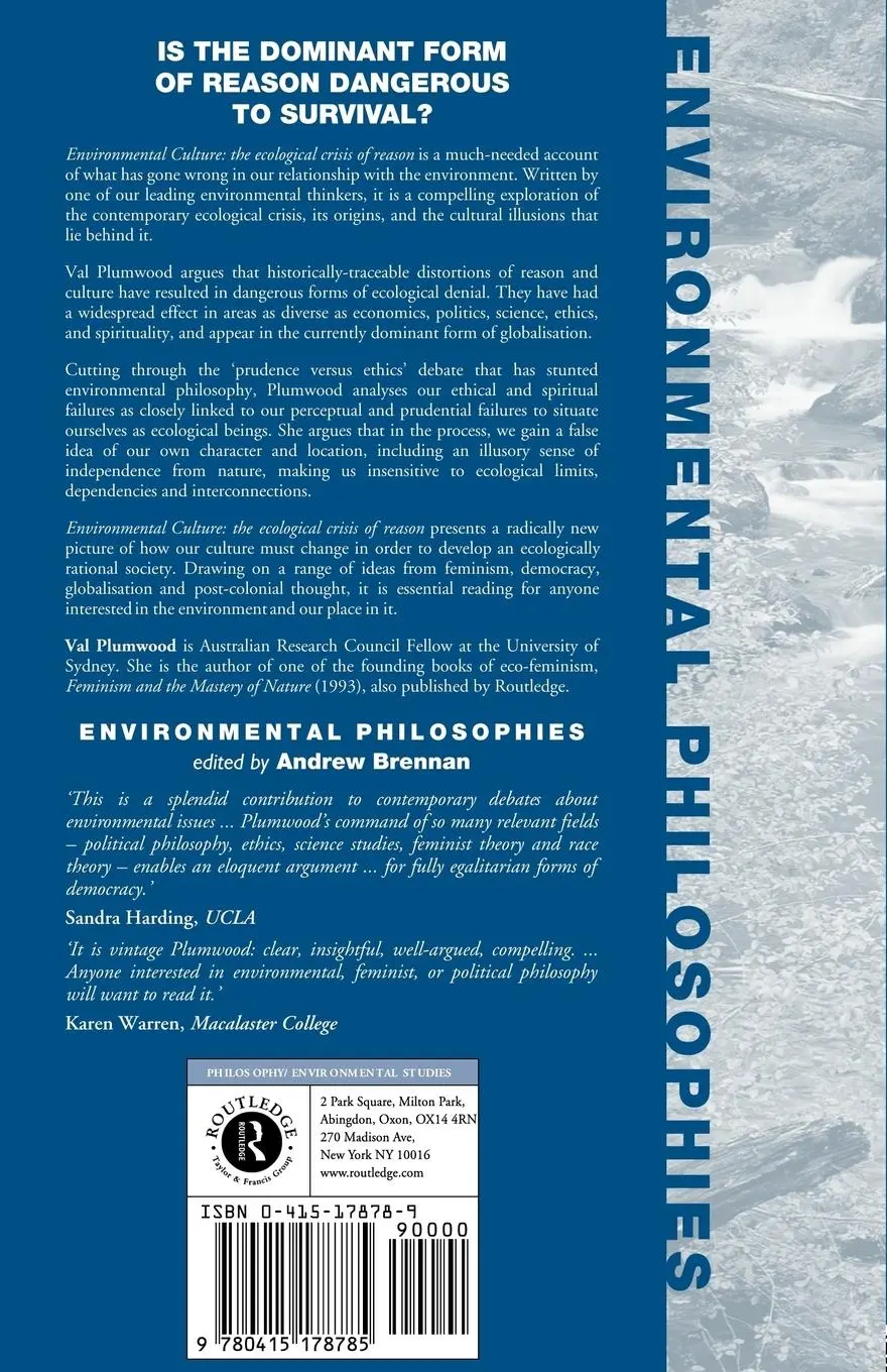 Rückseite: 9780415178785 | Environmental Culture | The Ecological Crisis of Reason | Val Plumwood