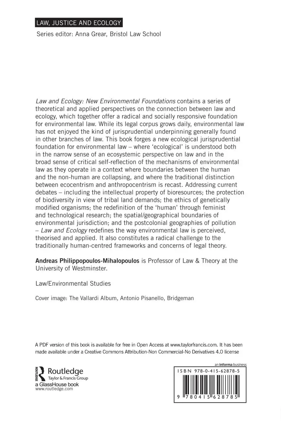 Rückseite: 9780415628785 | Law and Ecology | New Environmental Foundations | Taschenbuch | 2012