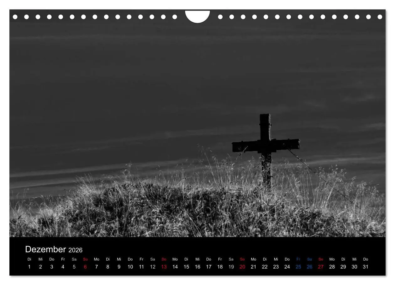 Bild: 9783516098785 | BERGE IN SCHWARZ WEISS (Wandkalender 2026 DIN A4 quer), CALVENDO...
