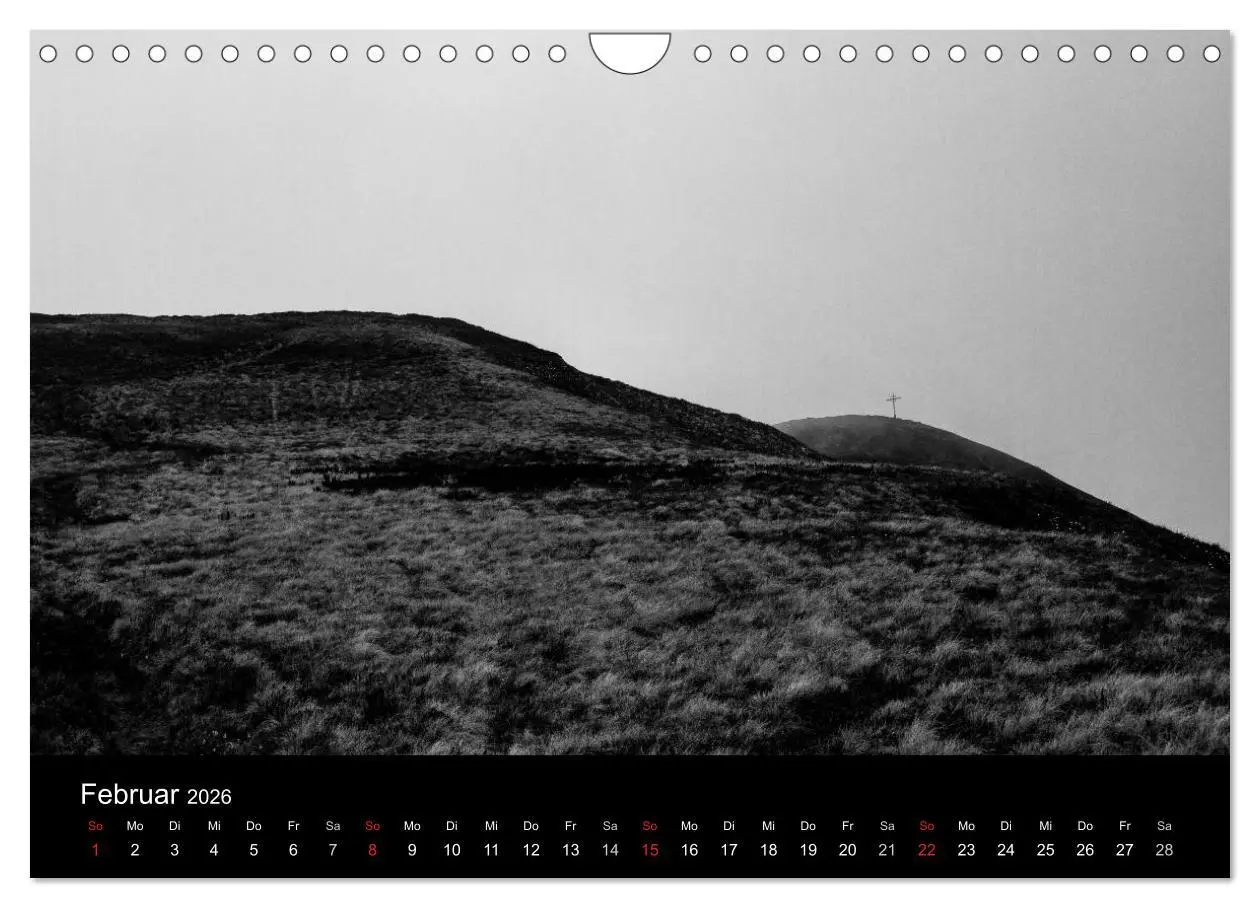 Bild: 9783516098785 | BERGE IN SCHWARZ WEISS (Wandkalender 2026 DIN A4 quer), CALVENDO...