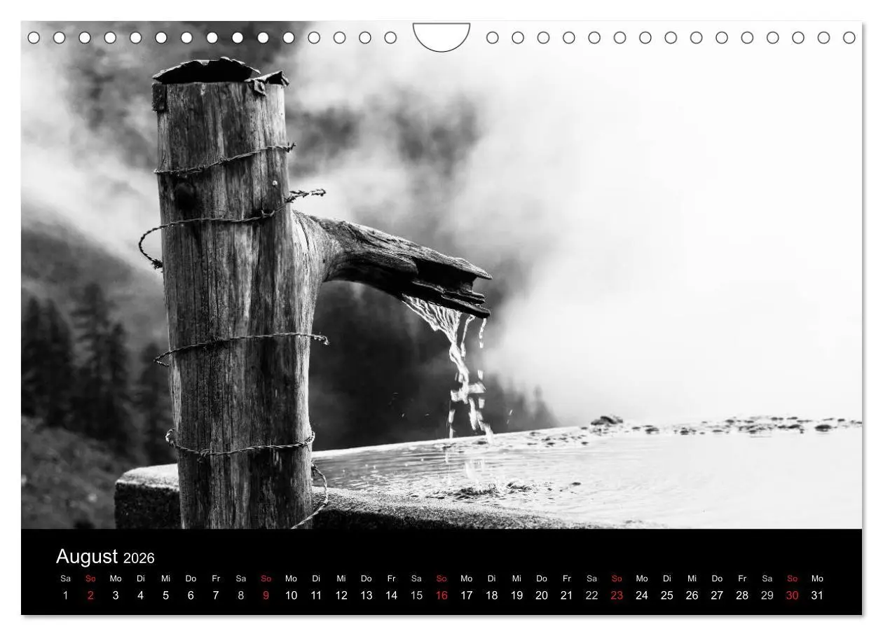 Bild: 9783516098785 | BERGE IN SCHWARZ WEISS (Wandkalender 2026 DIN A4 quer), CALVENDO...