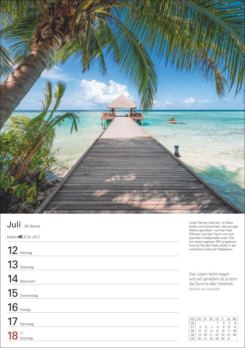 Bild: 9783840038785 | Trauminseln Wochenplaner 2027 - Eine Reise in 53 Bildern | Issel