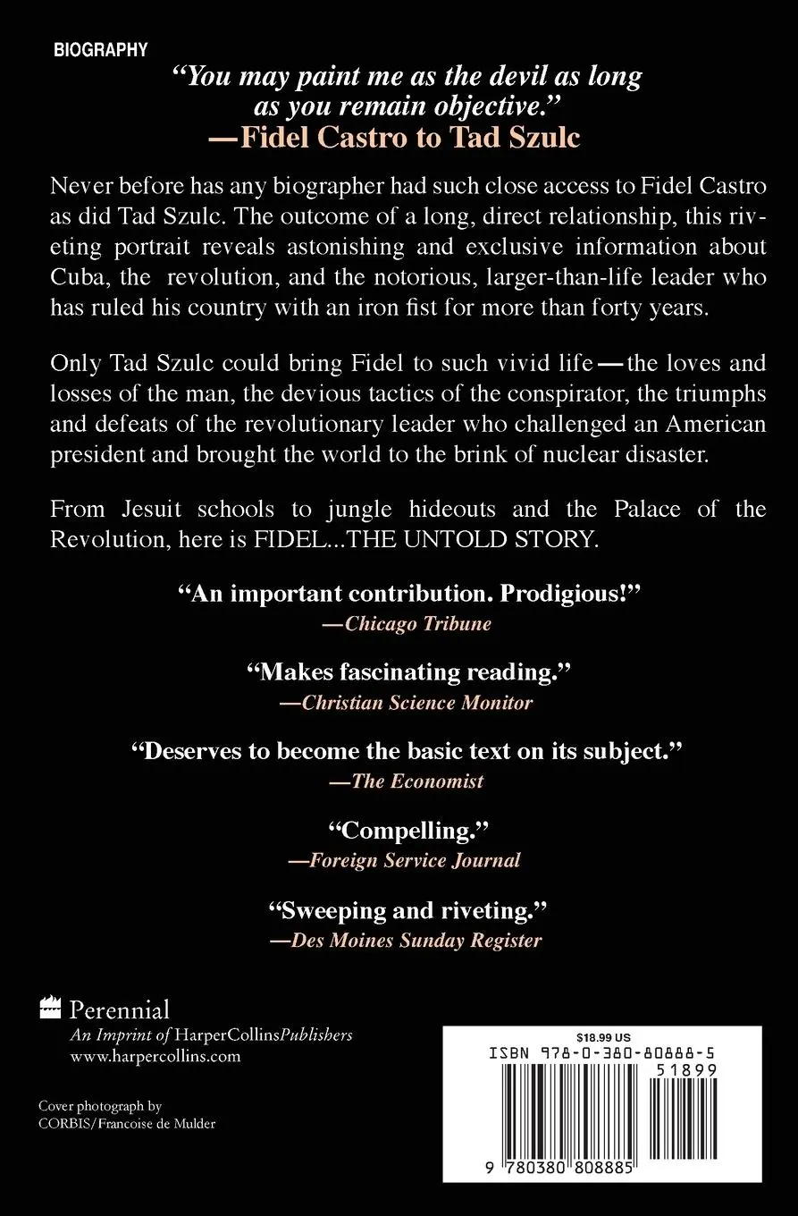 Rückseite: 9780380808885 | Fidel | : A Critical Portrait | Tad Szulc | Taschenbuch | Englisch