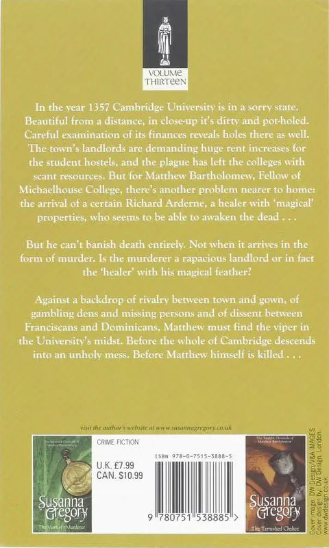 Rückseite: 9780751538885 | To Kill Or Cure | The Thirteenth Chronicle of Matthew Bartholomew
