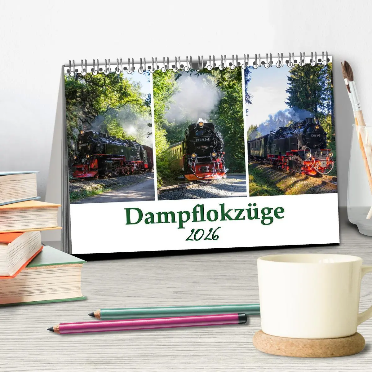 Bild: 9783457688885 | Schmalspurbahnen im Harz (Tischkalender 2026 DIN A5 quer), CALVENDO...