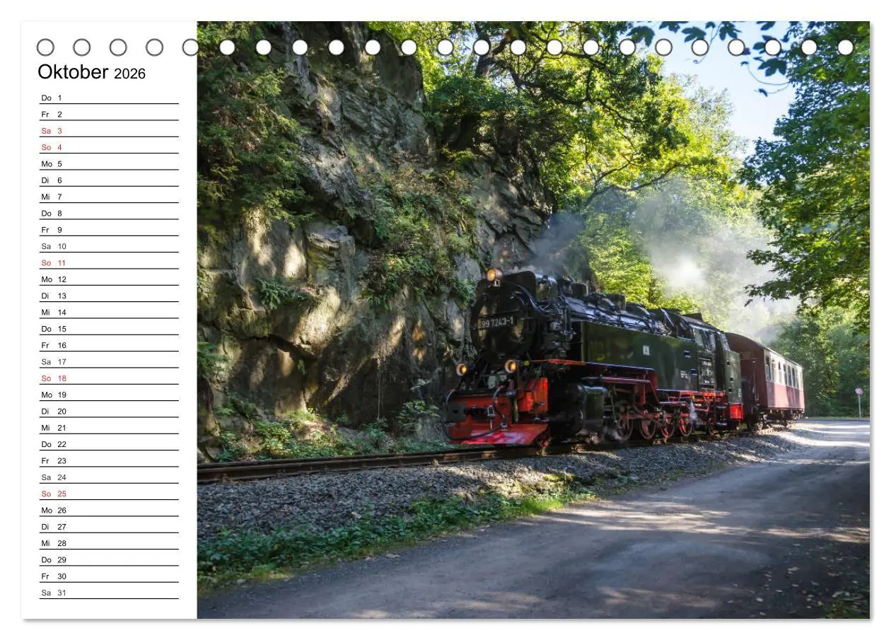 Bild: 9783457688885 | Schmalspurbahnen im Harz (Tischkalender 2026 DIN A5 quer), CALVENDO...