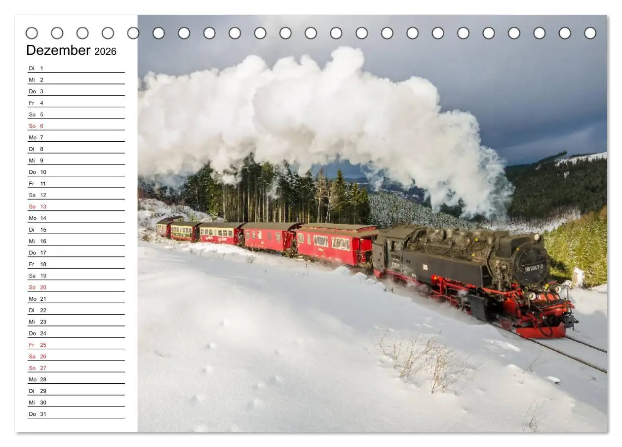 Bild: 9783457688885 | Schmalspurbahnen im Harz (Tischkalender 2026 DIN A5 quer), CALVENDO...