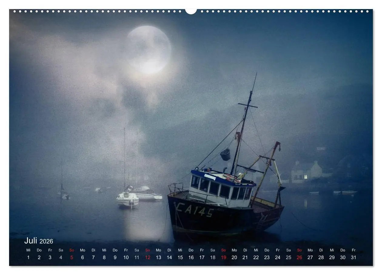 Bild: 9783516088885 | Mondnacht (Wandkalender 2026 DIN A2 quer), CALVENDO Monatskalender