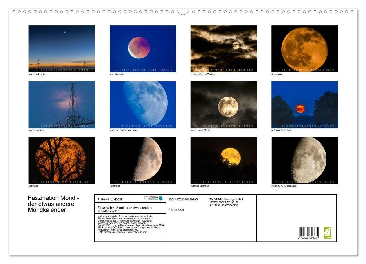 Bild: 9783516698985 | Faszination Mond - der etwas andere Mondkalender (Wandkalender 2026...