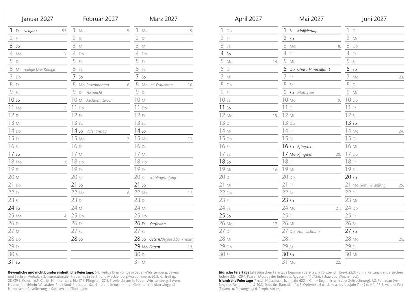 Bild: 9783756418985 | Kalenderbuch A7 grün 2027 | Kalender | 128 S. | Deutsch | 2027 | Heye