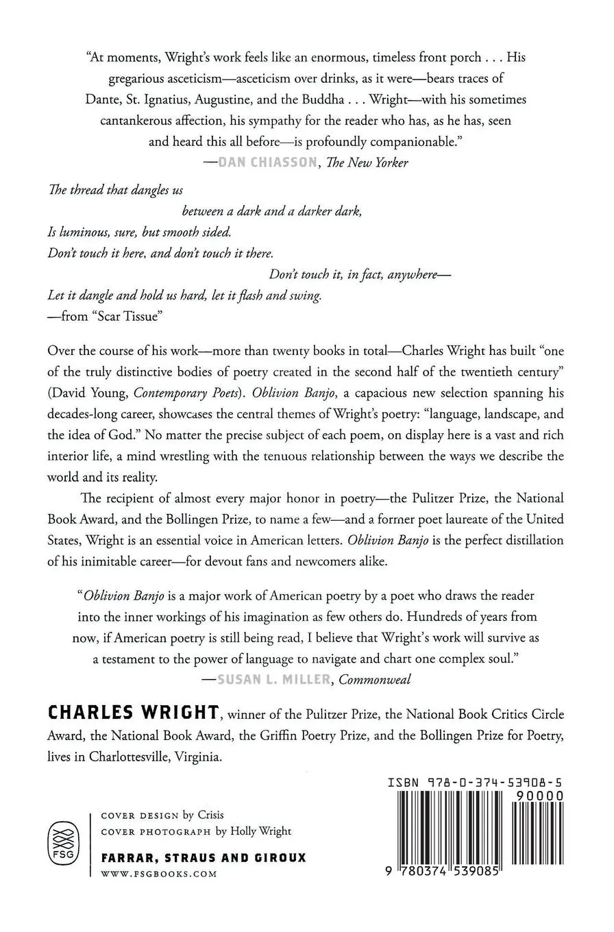 Rückseite: 9780374539085 | Oblivion Banjo | Charles Wright | Taschenbuch | Englisch | 2020