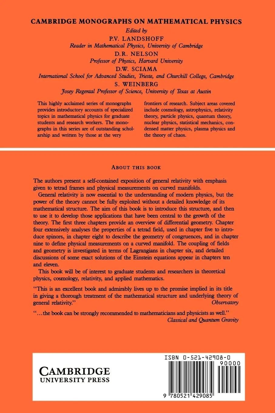 Rückseite: 9780521429085 | Relativity on Curved Manifolds | F. De Felice (u. a.) | Taschenbuch