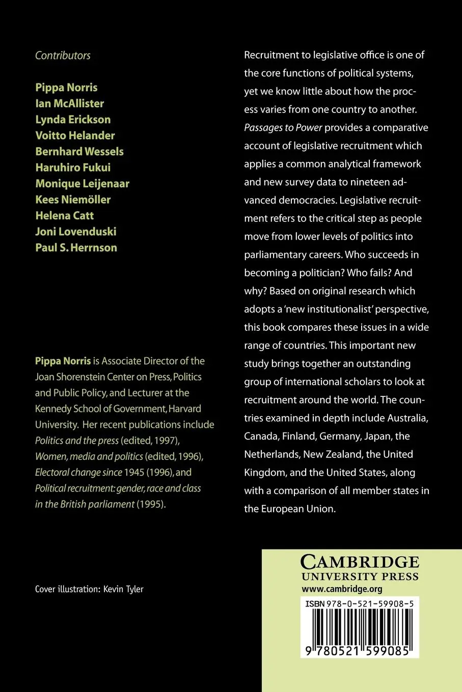 Rückseite: 9780521599085 | Passages to Power | Legislative Recruitment in Advanced Democracies