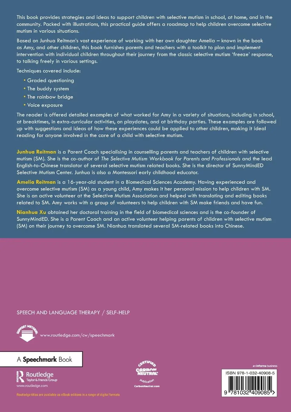 Rückseite: 9781032409085 | Supporting your Child with Selective Mutism | Junhua Reitman (u. a.)
