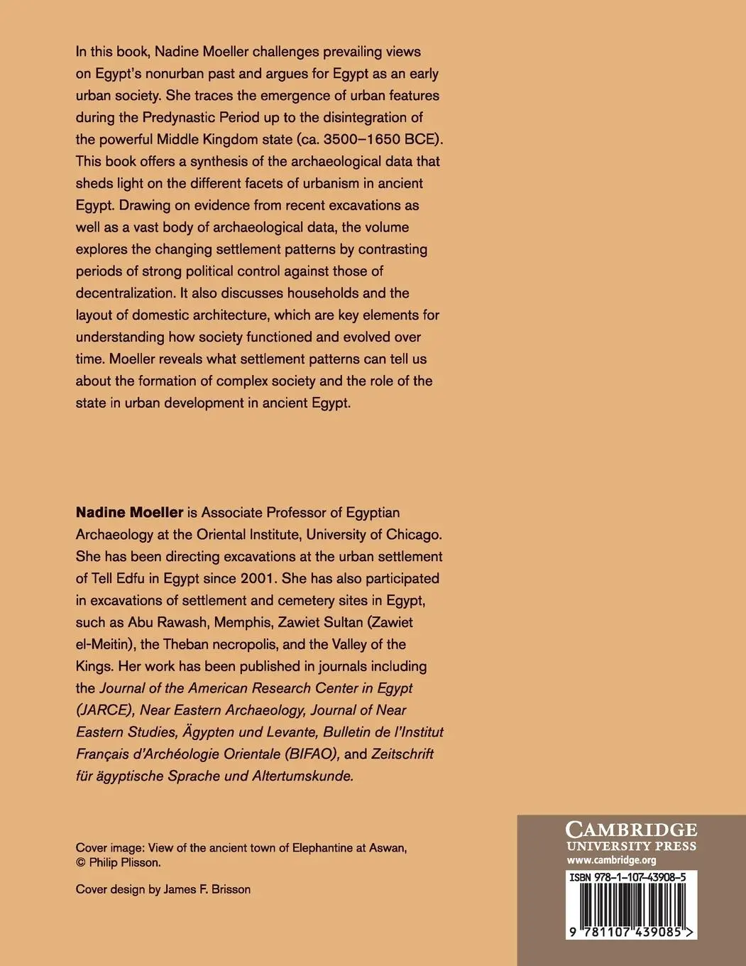 Rückseite: 9781107439085 | The Archaeology of Urbanism in Ancient Egypt | Nadine Moeller | Buch
