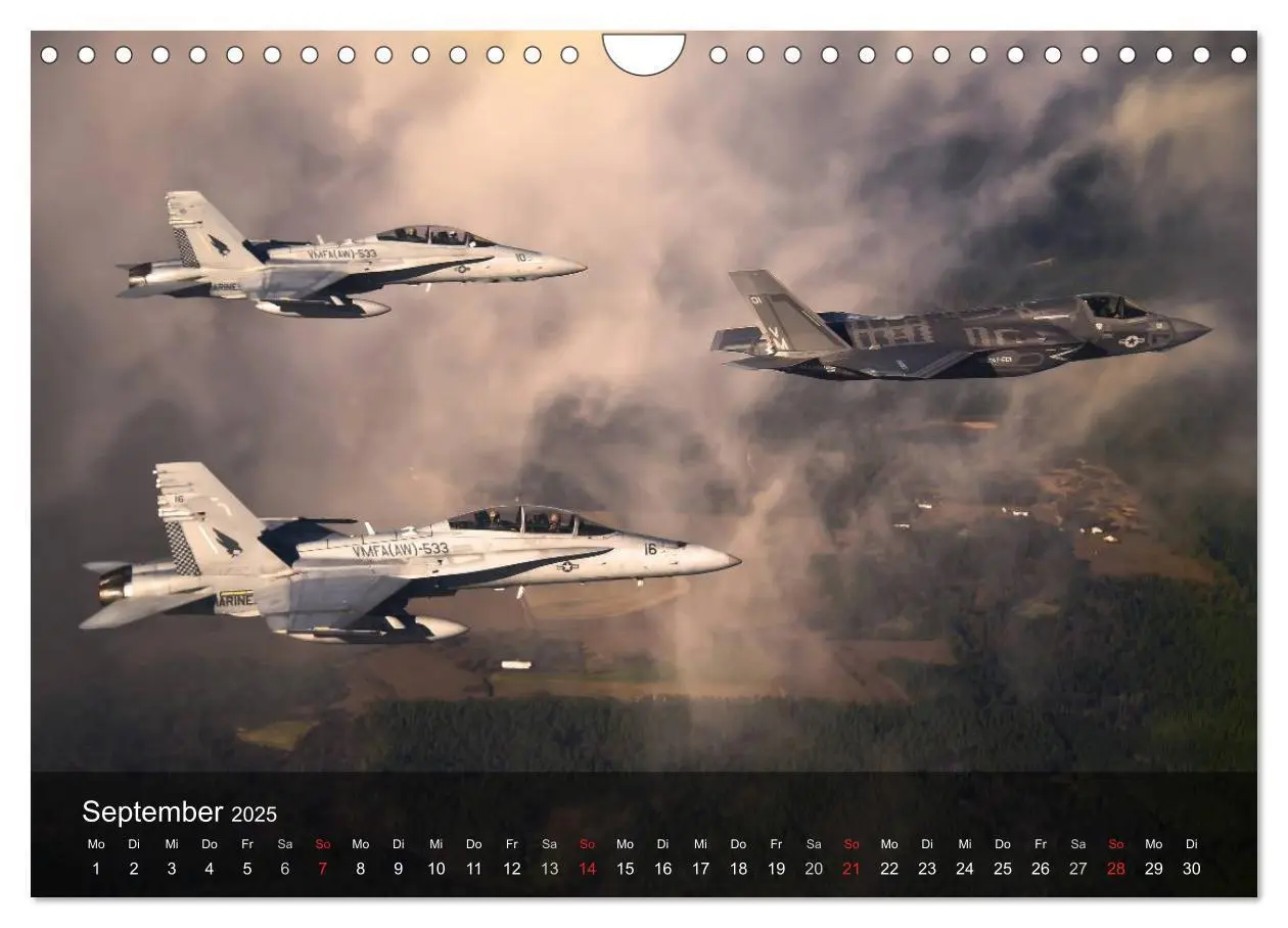 Bild: 9783435619085 | Luftwaffe. Kampfflugzeuge der USA (Wandkalender 2025 DIN A4 quer),...