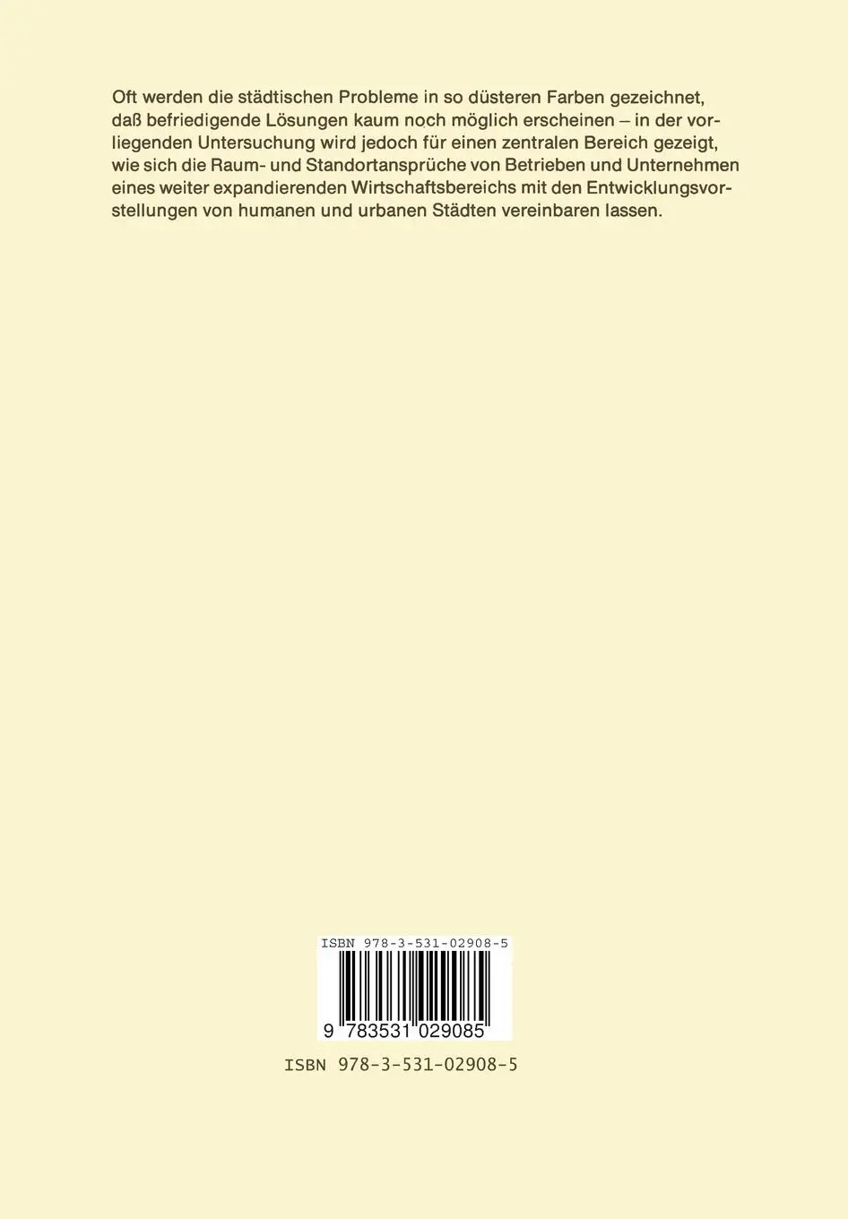 Rückseite: 9783531029085 | Standorttendenzen in Branchen des Dienstleistungssektors und ihre...