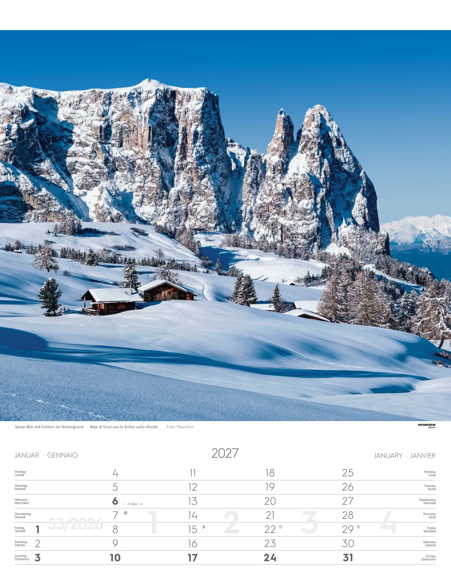 Bild: 9788868399085 | Südtirol Kalender 2027 | Alto Adige - South Tyrol | Verlag | Kalender