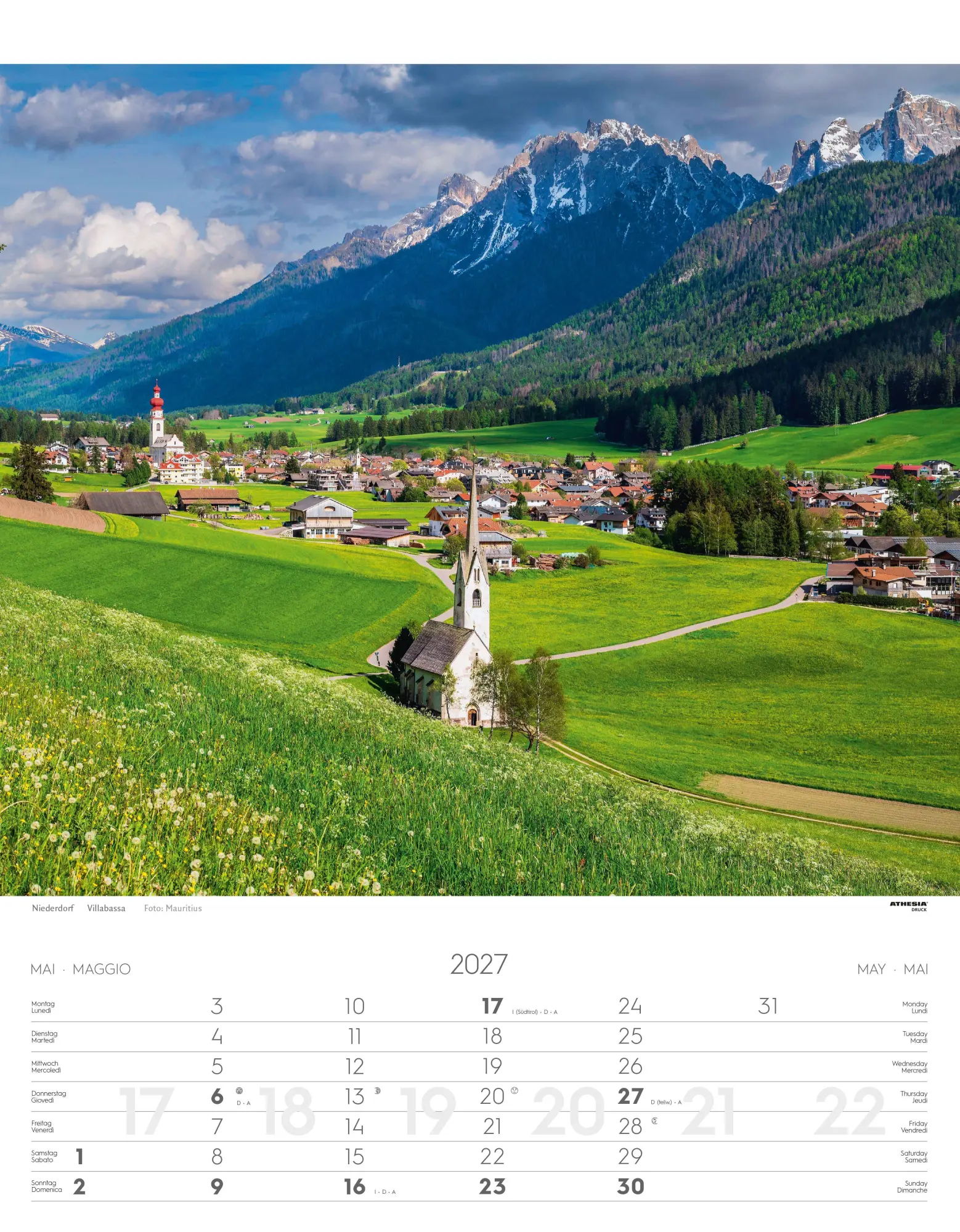 Bild: 9788868399085 | Südtirol Kalender 2027 | Alto Adige - South Tyrol | Verlag | Kalender