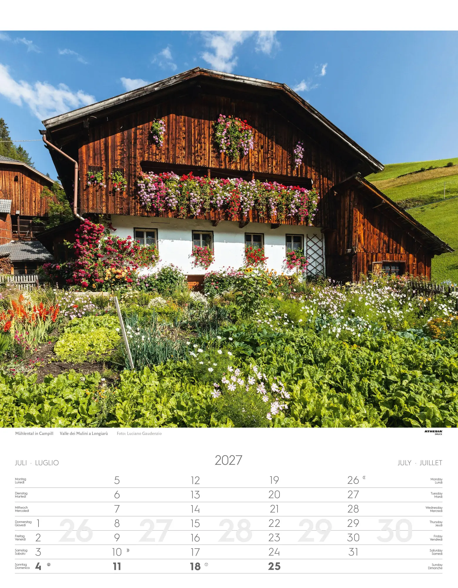 Bild: 9788868399085 | Südtirol Kalender 2027 | Alto Adige - South Tyrol | Verlag | Kalender