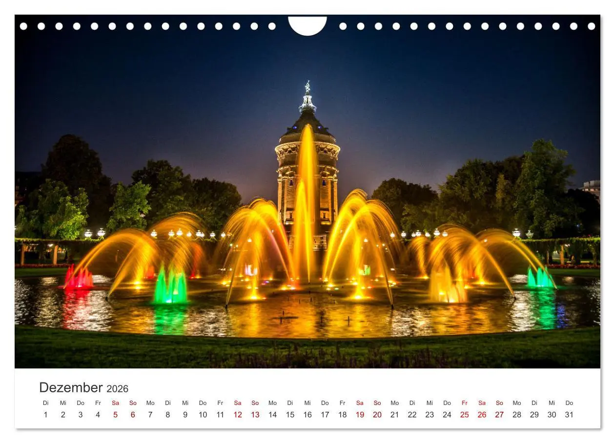 Bild: 9783457319185 | Der Mannheimer Wasserturm (Wandkalender 2026 DIN A4 quer), CALVENDO...