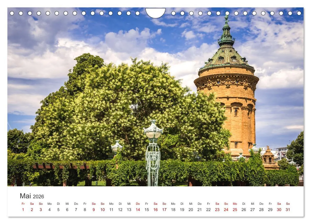 Bild: 9783457319185 | Der Mannheimer Wasserturm (Wandkalender 2026 DIN A4 quer), CALVENDO...