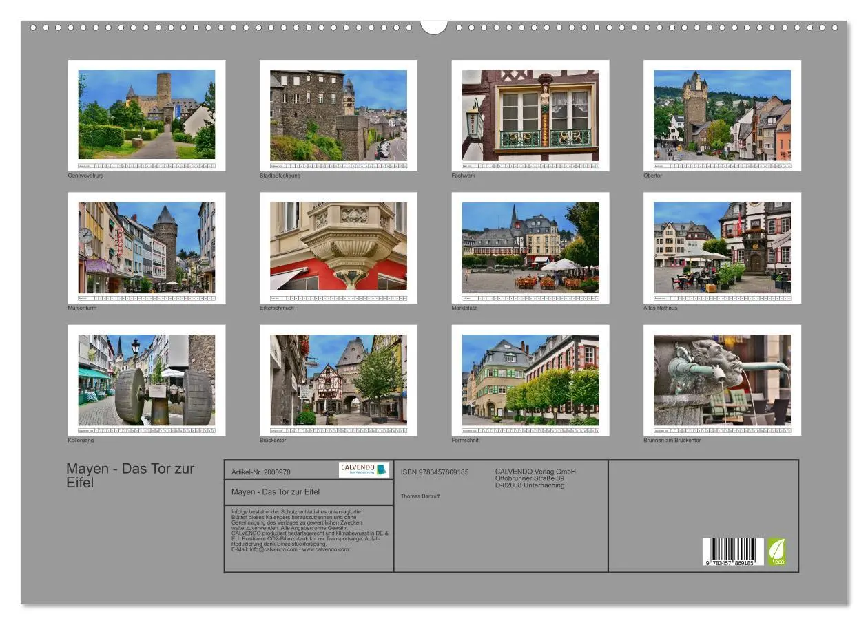 Bild: 9783457869185 | Mayen - Das Tor zur Eifel (Wandkalender 2026 DIN A2 quer), CALVENDO...