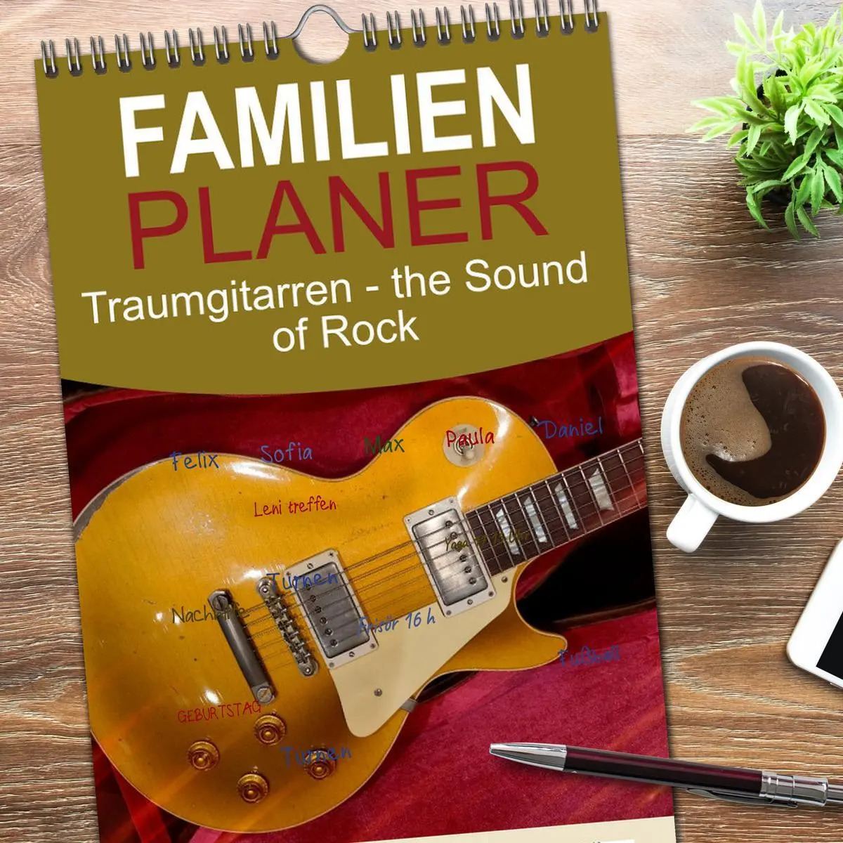 Bild: 9783516649185 | Familienplaner 2026 - Traumgitarren - the Sound of Rock mit 5...