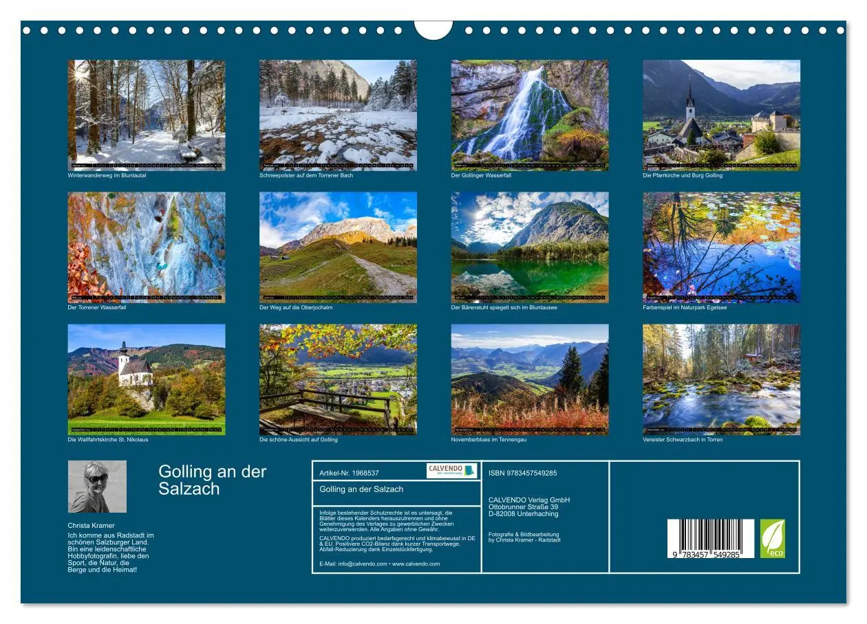 Bild: 9783457549285 | Golling an der Salzach (Wandkalender 2026 DIN A3 quer), CALVENDO...