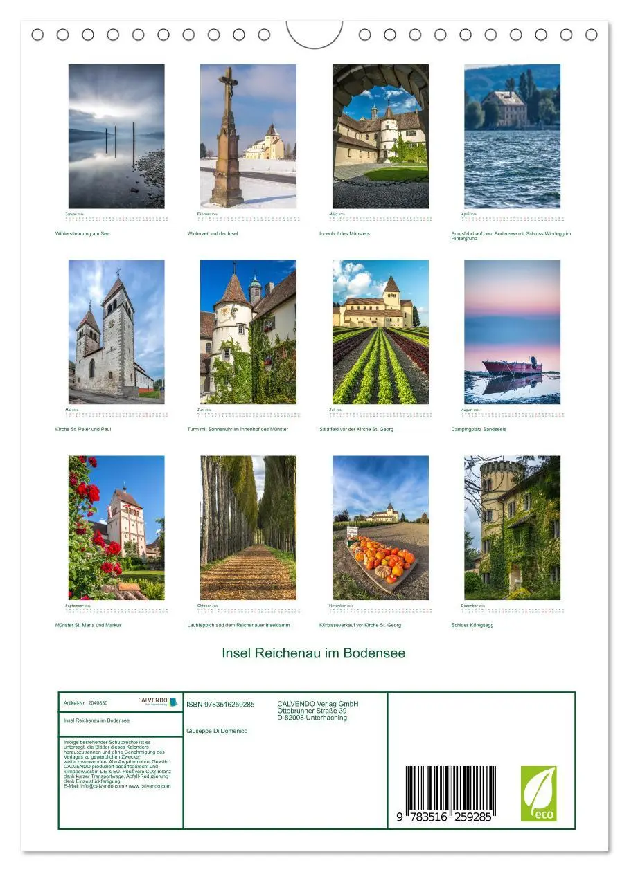 Bild: 9783516259285 | Insel Reichenau im Bodensee (Wandkalender 2026 DIN A4 hoch),...