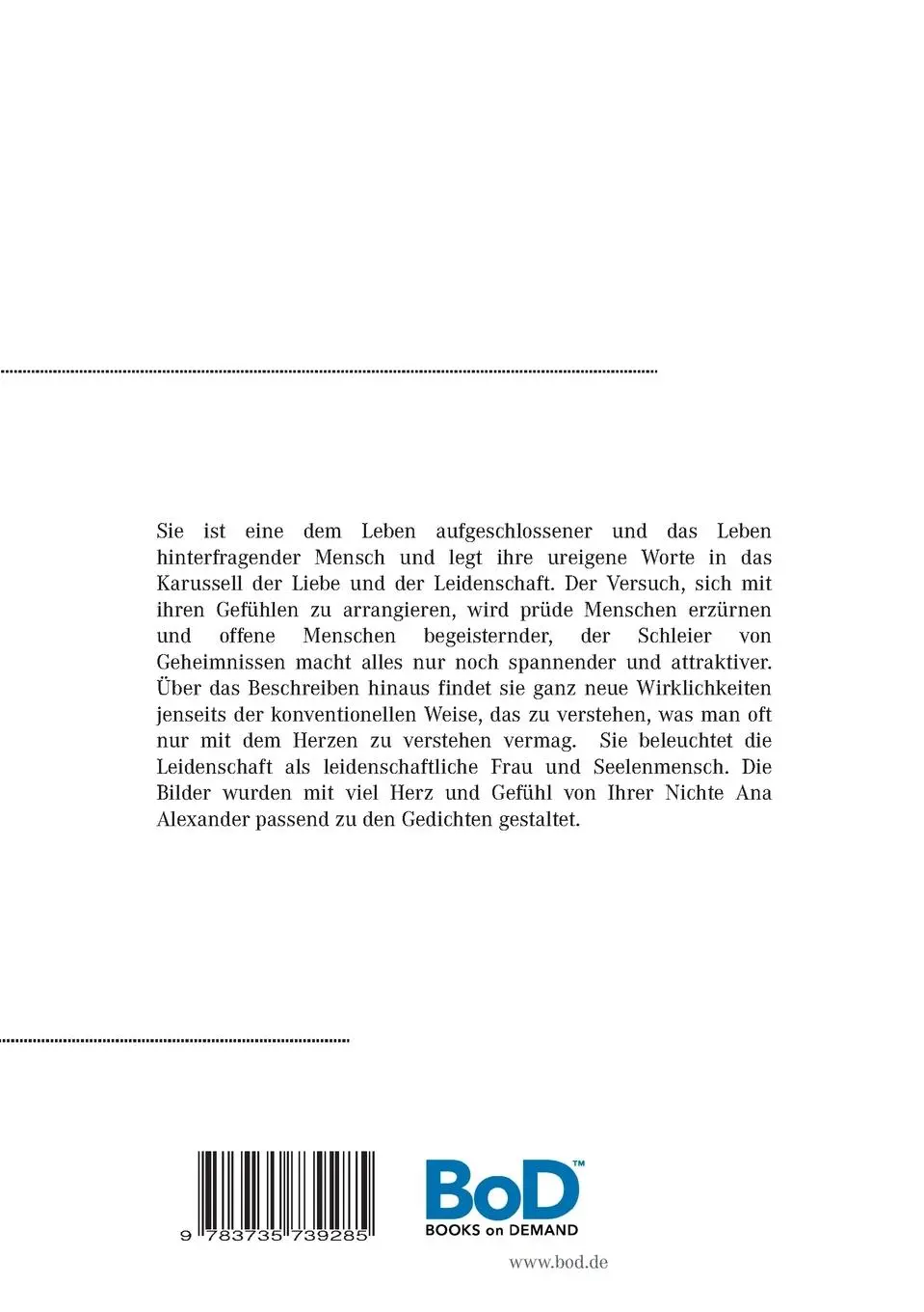 Rückseite: 9783735739285 | Das Karussell meiner Gefühle | Alexandra Peters | Taschenbuch | 76 S.