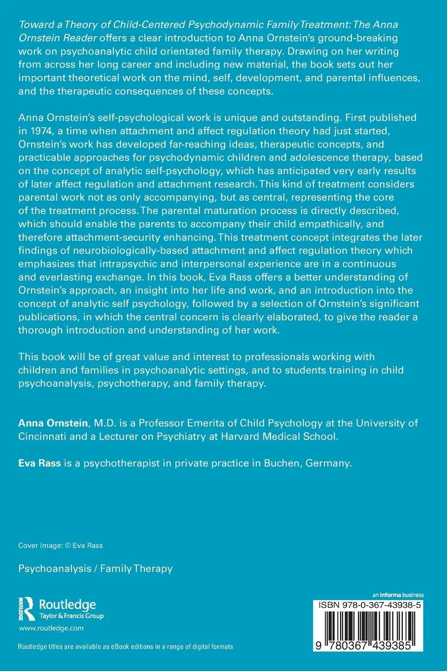Rückseite: 9780367439385 | Toward a Theory of Child-Centered Psychodynamic Family Treatment