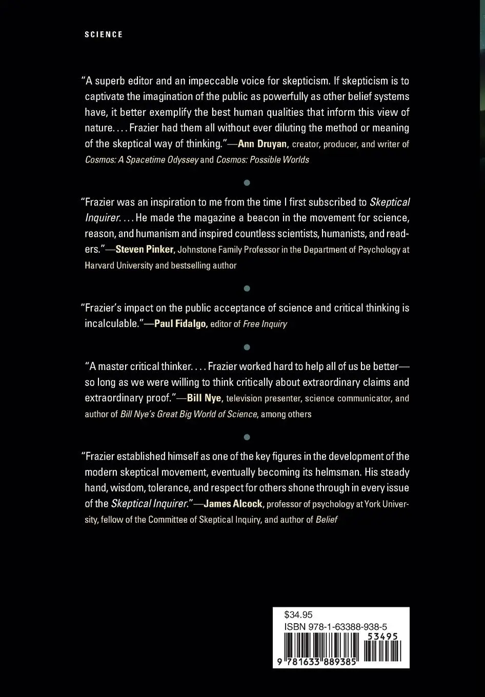 Rückseite: 9781633889385 | Shadows of Science | Kendrick Frazier | Buch | Gebunden | Englisch
