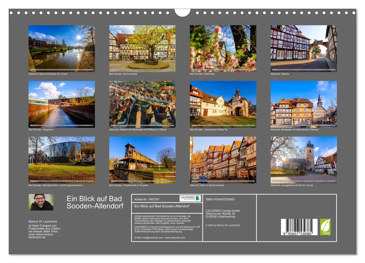 Bild: 9783457539385 | Ein Blick auf Bad Sooden-Allendorf (Wandkalender 2026 DIN A3 quer),...