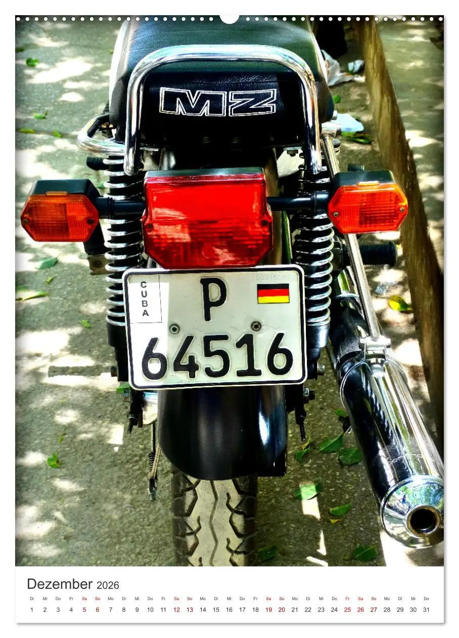 Bild: 9783516249385 | MZ Motorräder - Ein Stück DDR in Kuba (Wandkalender 2026 DIN A2...