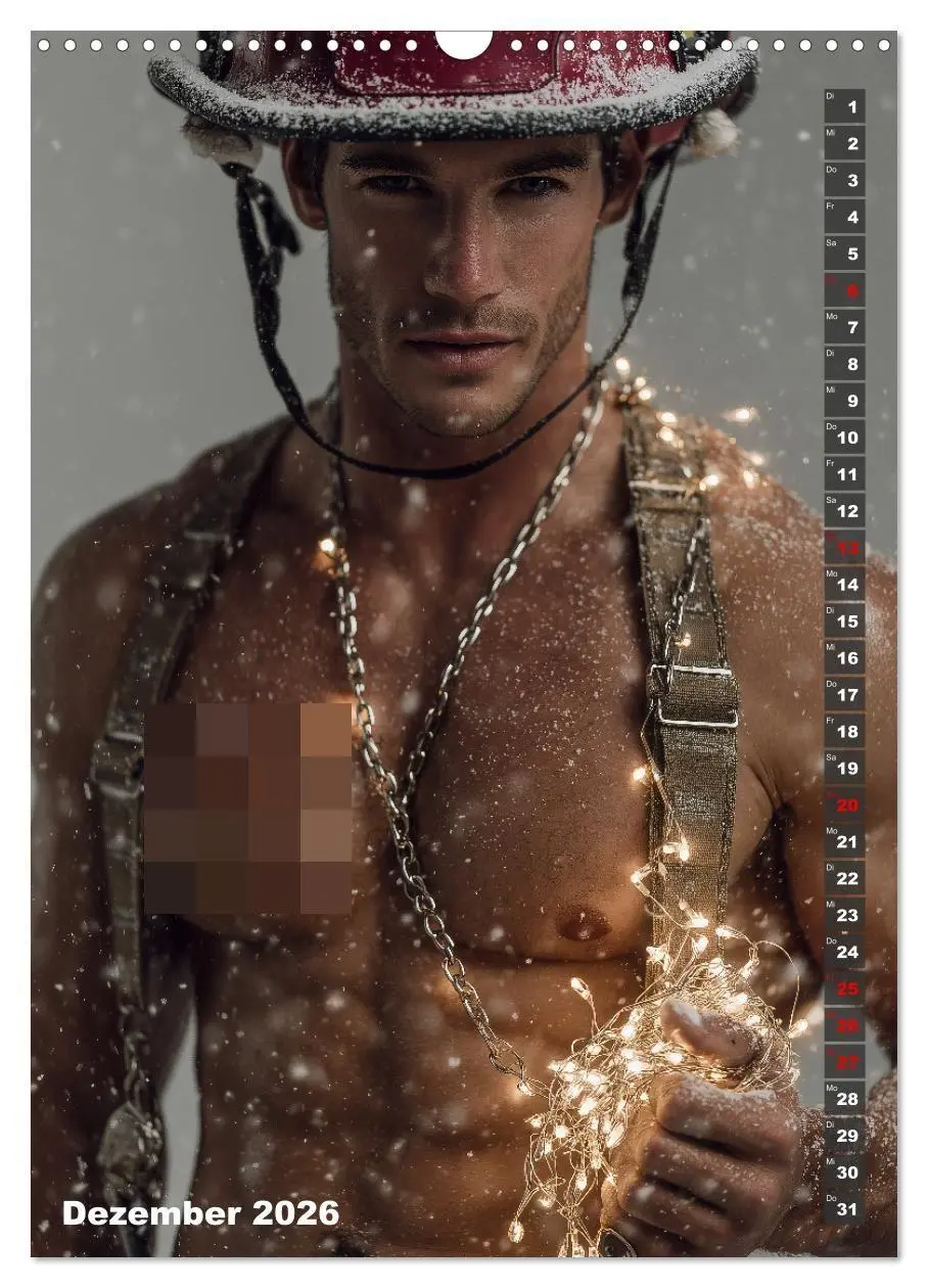 Bild: 9783516629385 | Lösch mich - Sexy Feuerwehrmänner fast nackt im Männerkalender...