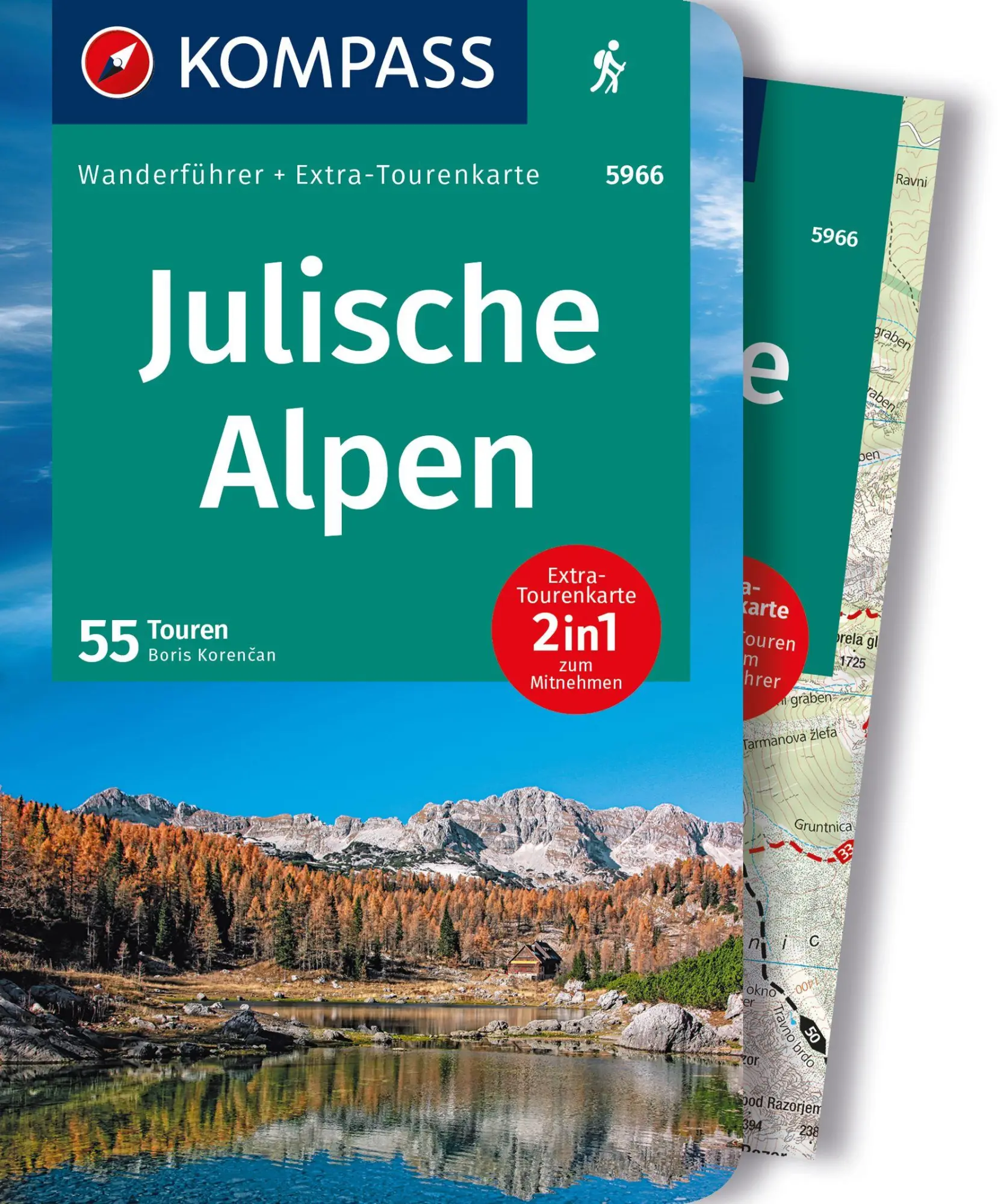 Cover: 9783991219385 | KOMPASS Wanderführer Julische Alpen, 55 Touren mit Extra-Tourenkarte
