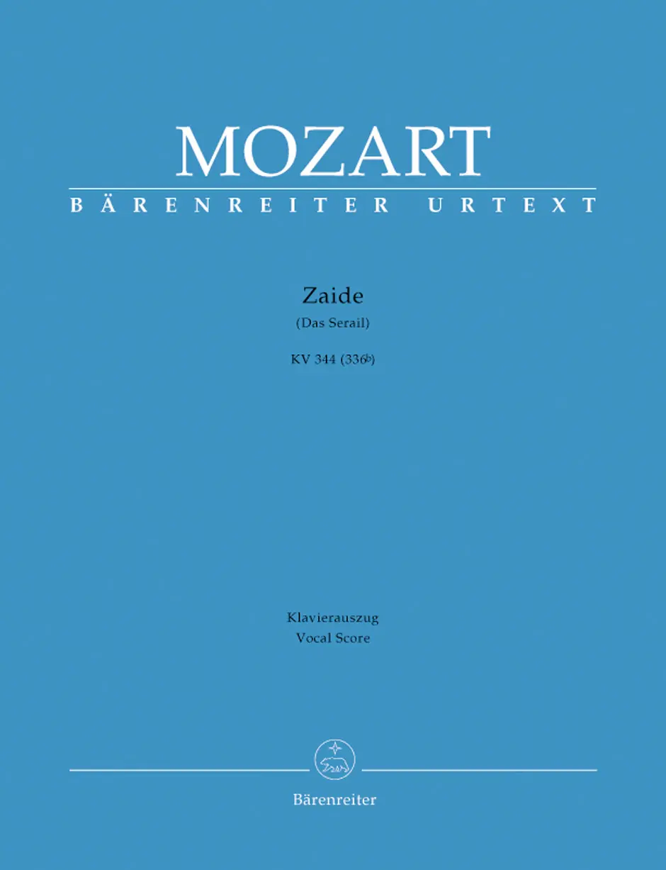 Cover: 9790006449385 | Zaide (Das Serail) KV 344 | Bärenreiter Urtext - Klavierauszug, Noten