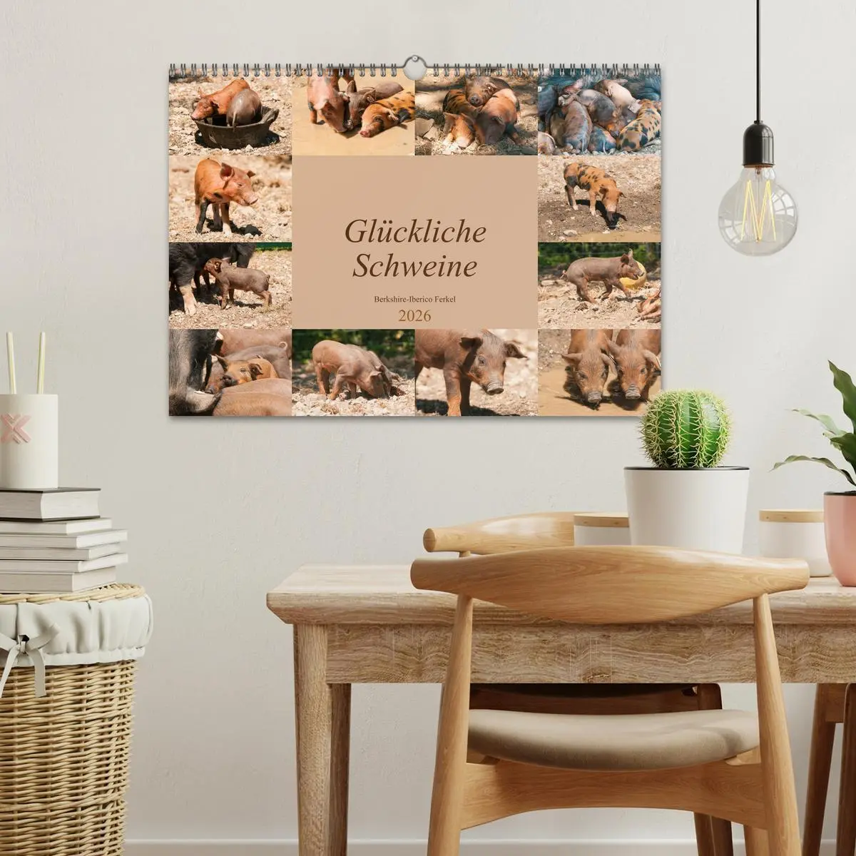 Bild: 9783457769485 | Glückliche Schweine Berkshire-Iberico Ferkel (Wandkalender 2026 DIN...