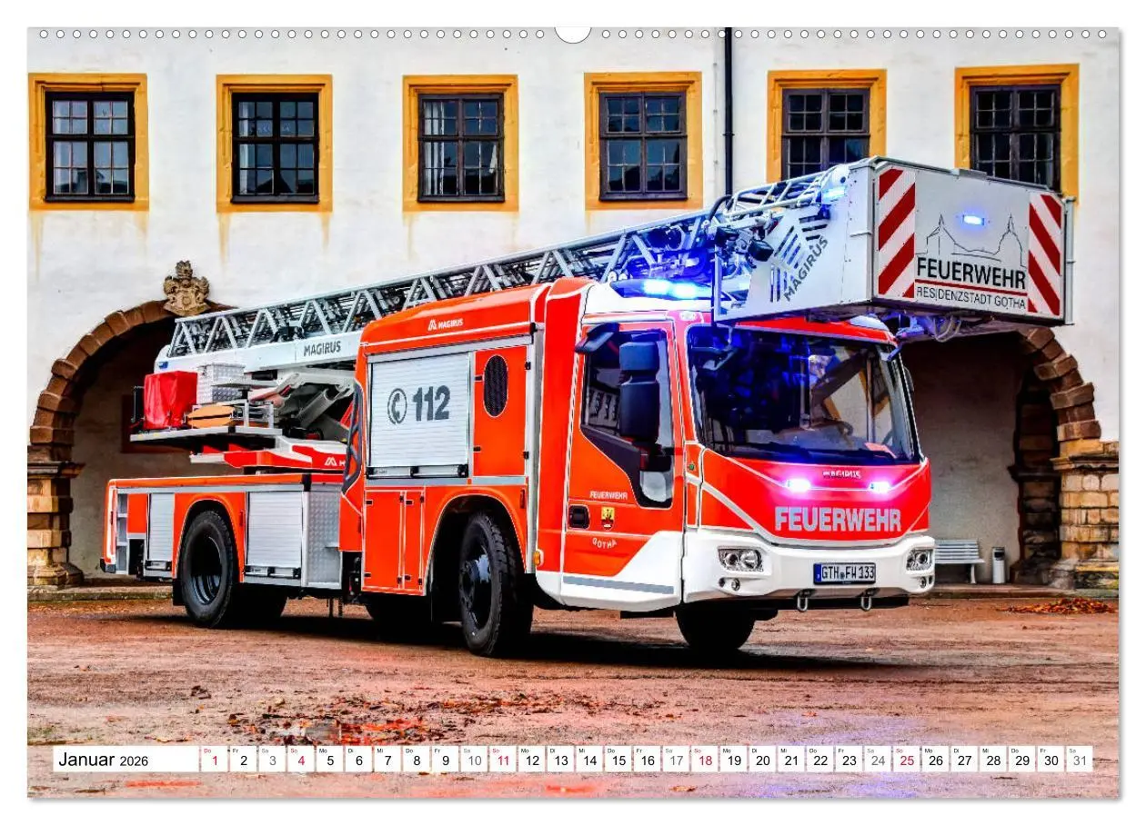 Bild: 9783457839485 | Feuerwehrfahrzeuge (Wandkalender 2026 DIN A2 quer), CALVENDO...